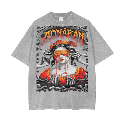 Aonaran Graphic Acid Wash Oversize T-Shirt