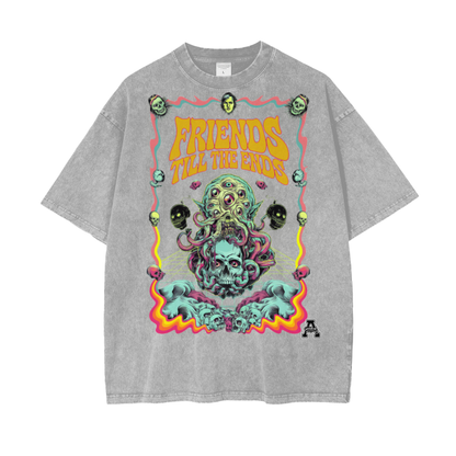 Aonaran Graphic Acid Wash Oversize T-Shirt