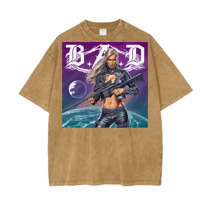 B.A.D. Oversize Snow Washed T-Shirt