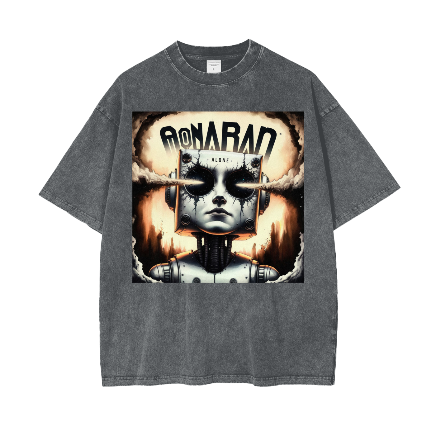 Aonaran Graphic Acid Wash Oversize T-Shirt