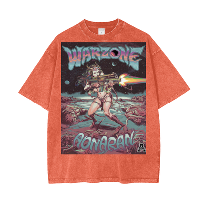 Aonaran Graphic Acid Wash Oversize T-Shirt