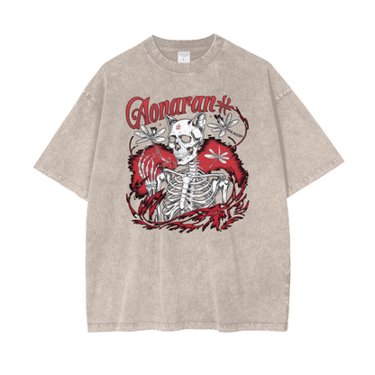 Aonaran Graphic Acid Wash Oversize T-Shirt