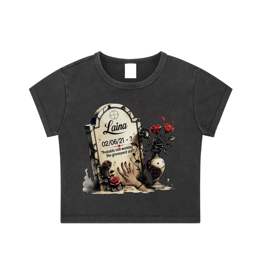 Laina Snow Washed Crop Top