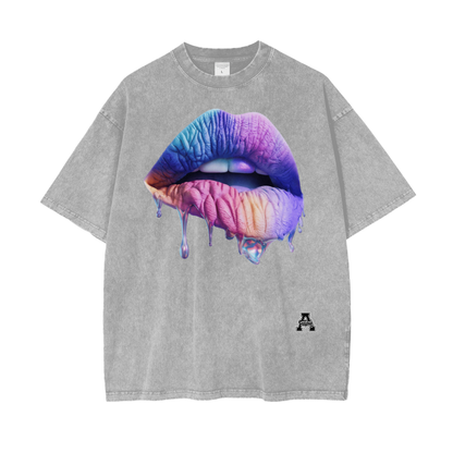 Aonaran Graphic Acid Wash Oversize T-Shirt