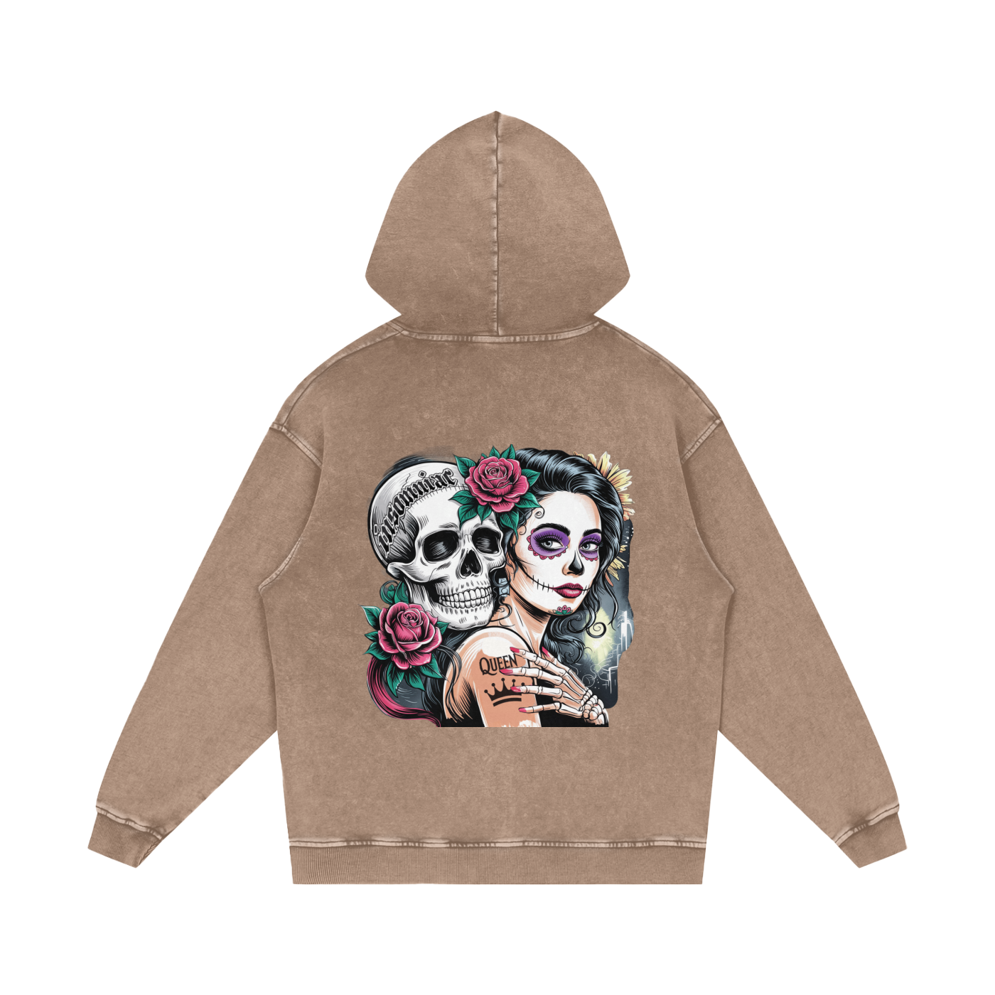 QueenSteph Acid Wash Oversize Hoodie
