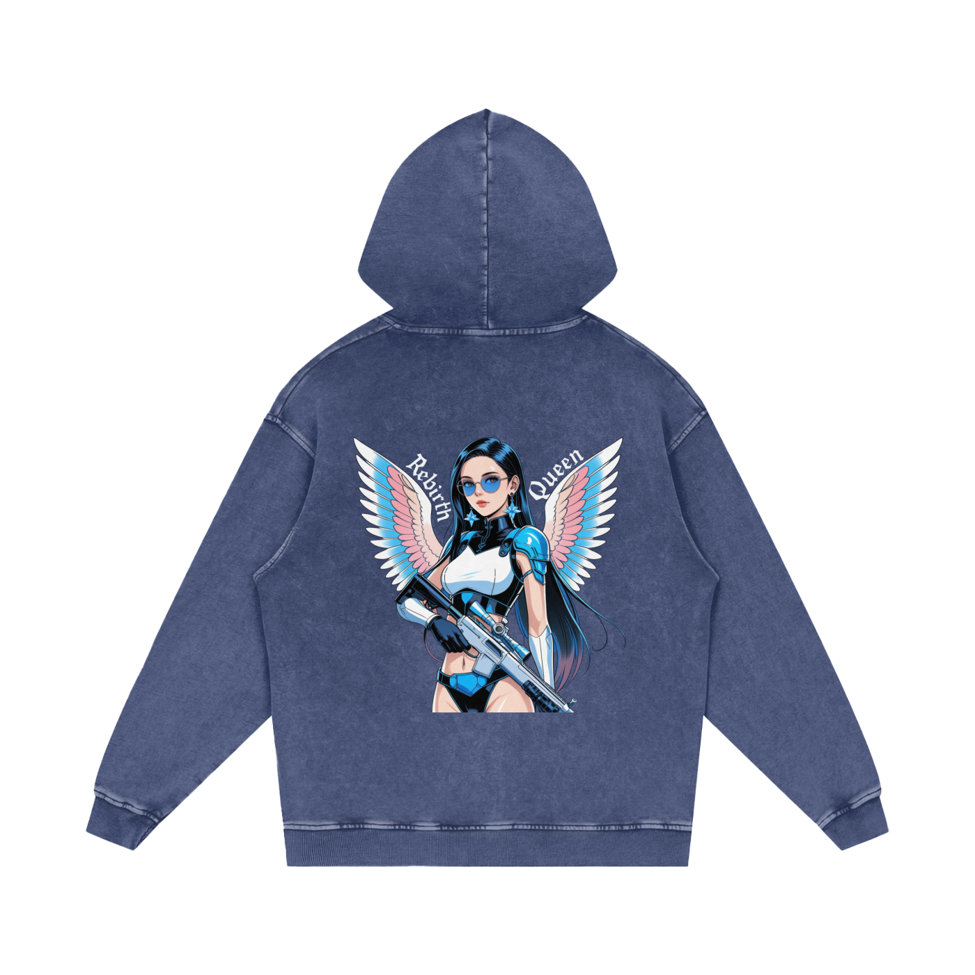 Livy J Acid Wash Oversize Hoodie