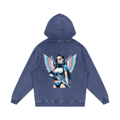 Livy J Acid Wash Oversize Hoodie