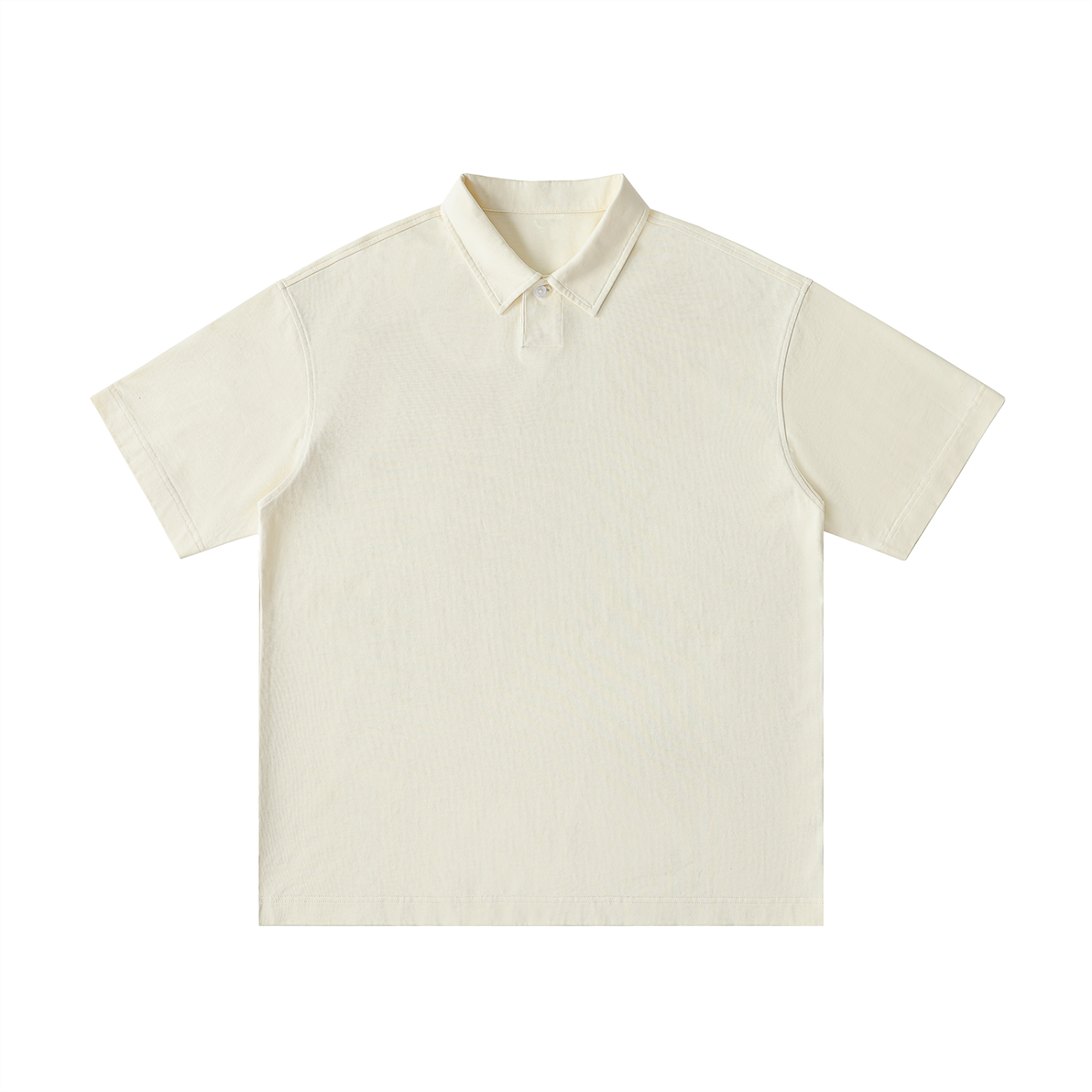 Aonaran Varsity Loose Cotton Short-Sleeve Polo Shirt