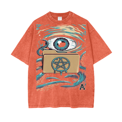 Aonaran Graphic Acid Wash Oversize T-Shirt