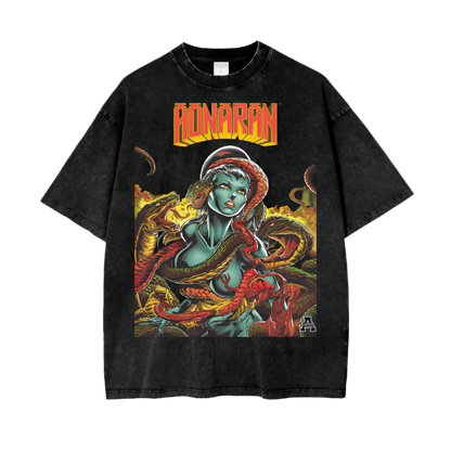 Aonaran Graphic Acid Wash Oversize T-Shirt