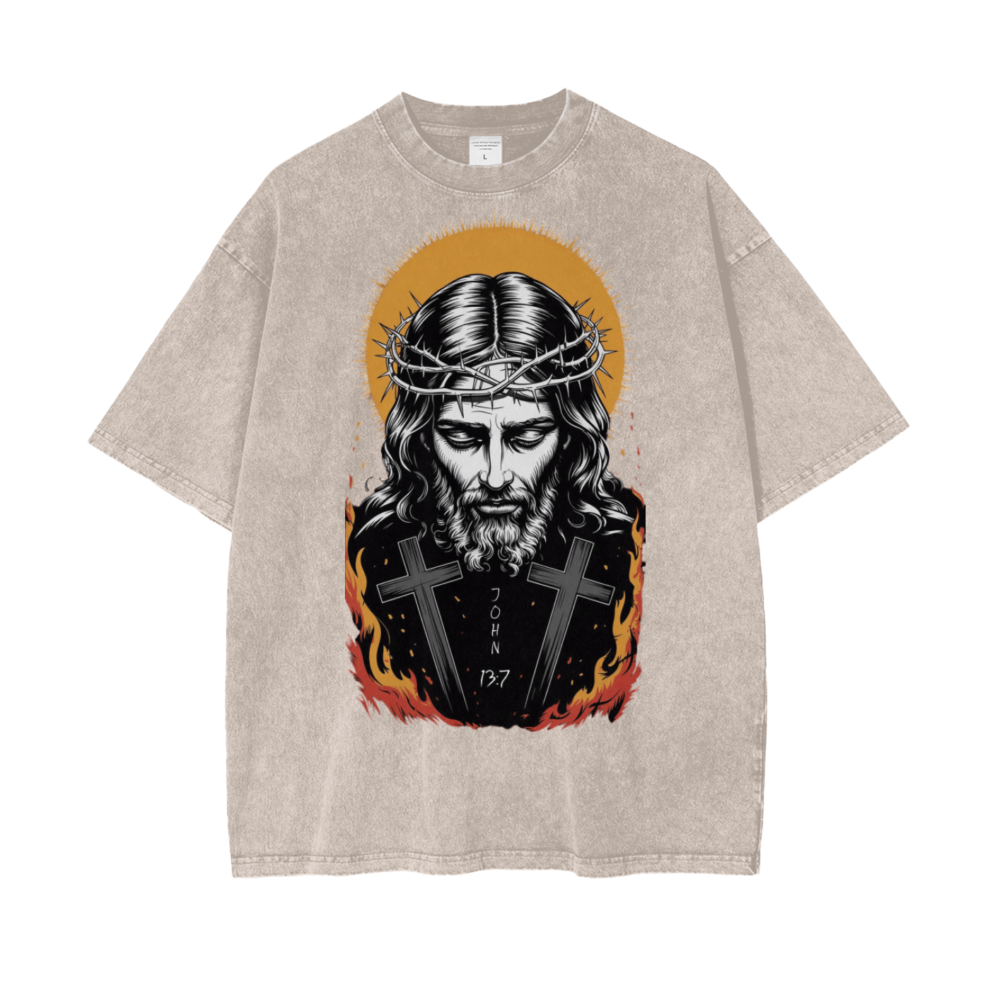 Jesus is King Oversize Snow Washed T-Shirt
