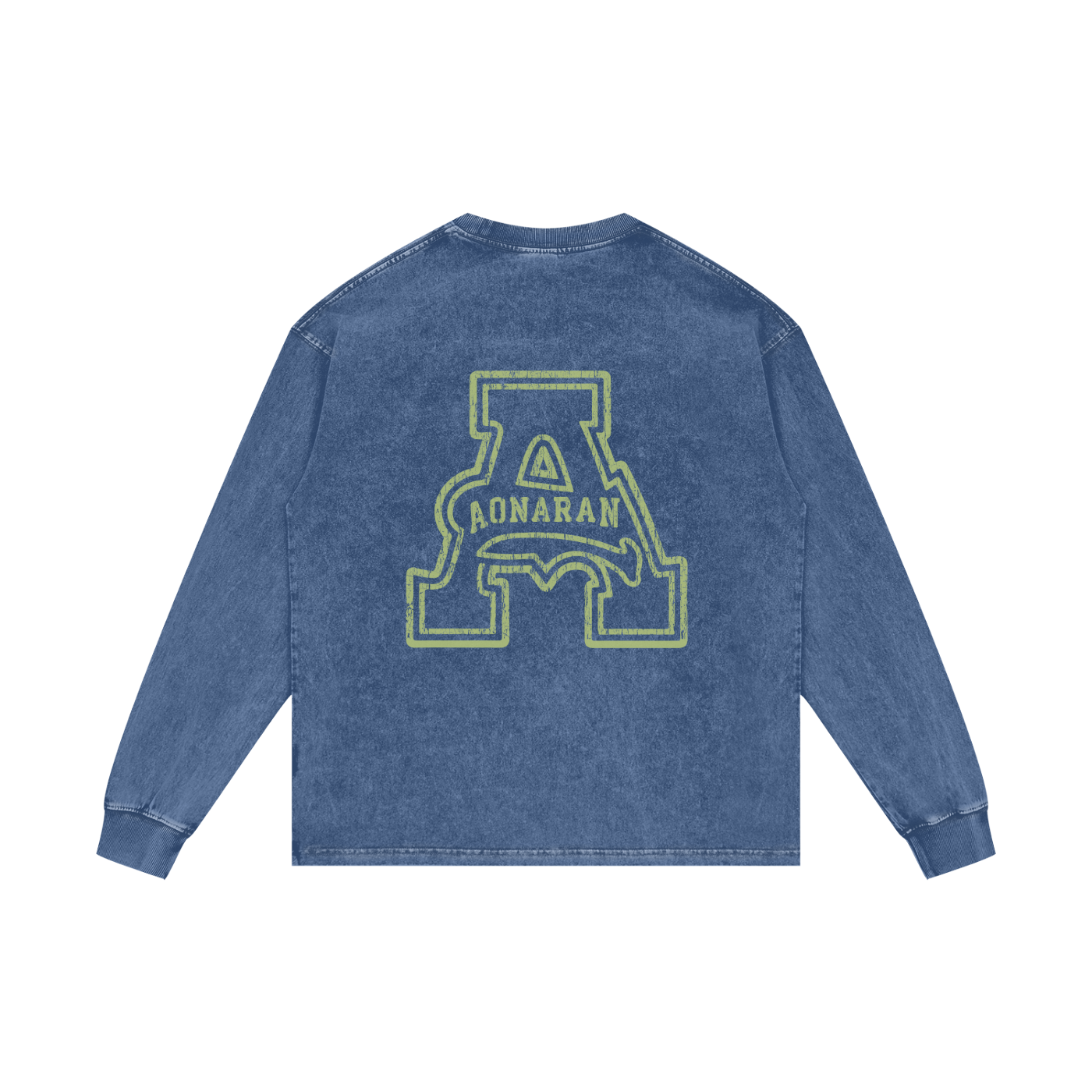 Aonaran Elementals Acid Wash Oversize Long Sleeve T-Shirt