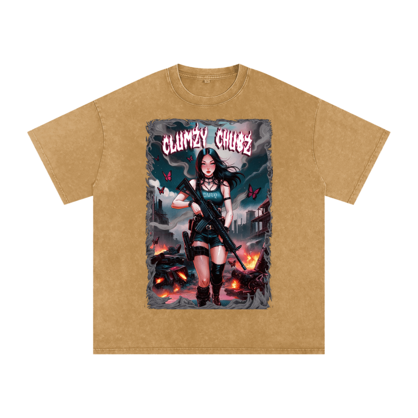 Clumzy Chubz Acid Wash Oversize T-Shirt