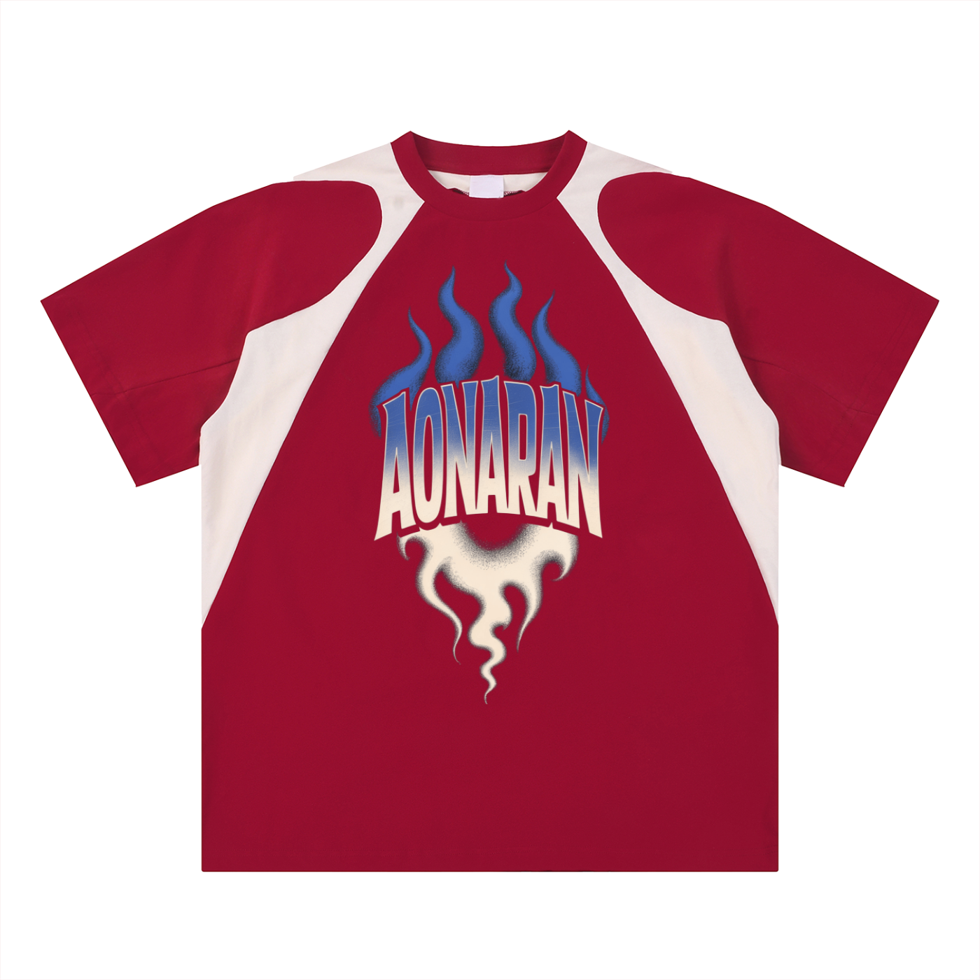 Aonaran Varsity Contrast Panel Cotton T-Shirt