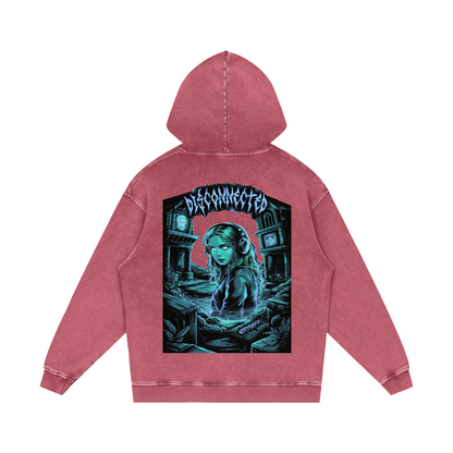 Disconnected Acid Wash Oversize Hoodie