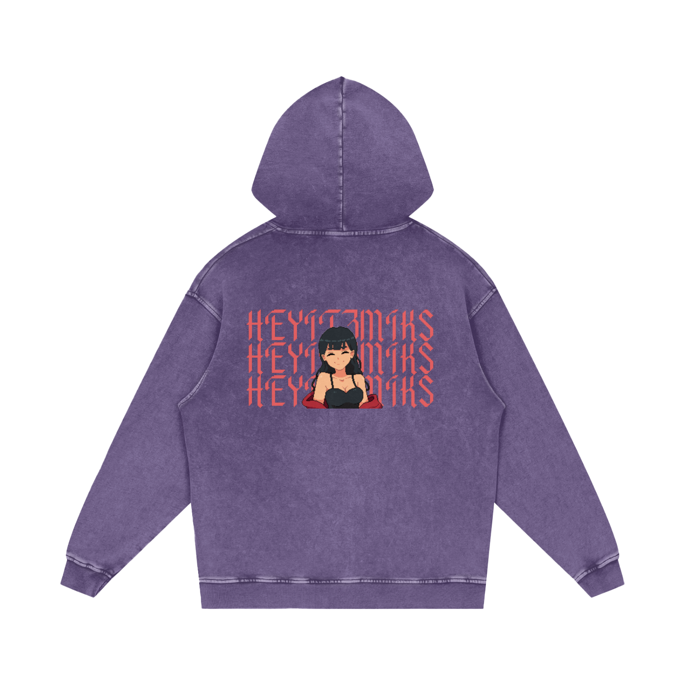 HeyItzMiks Acid Wash Oversize Hoodie