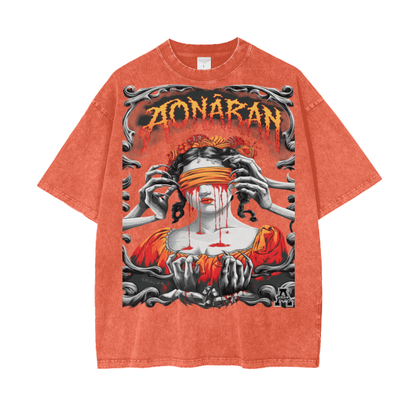 Aonaran Graphic Acid Wash Oversize T-Shirt
