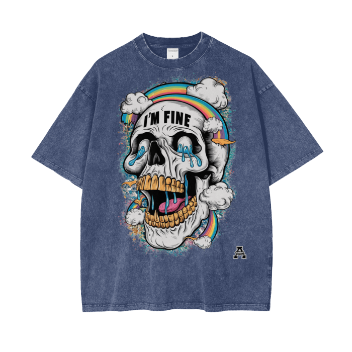 Aonaran Graphic Acid Wash Oversize T-Shirt