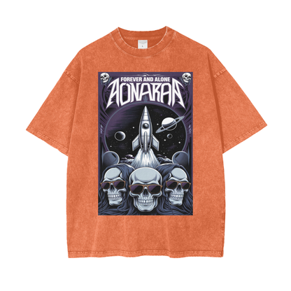 Aonaran Graphic Acid Wash Oversize T-Shirt
