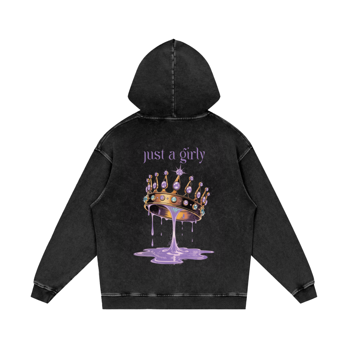 Khaleesi Acid Wash Oversize Hoodie