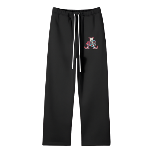 DeJen by DeJenQueen Unisex Solid Color Fleece Straight Leg Pants