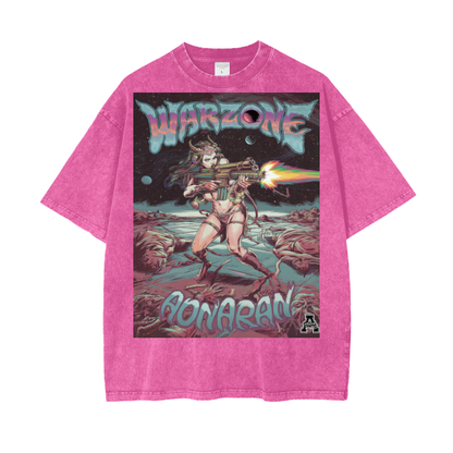 Aonaran Graphic Acid Wash Oversize T-Shirt