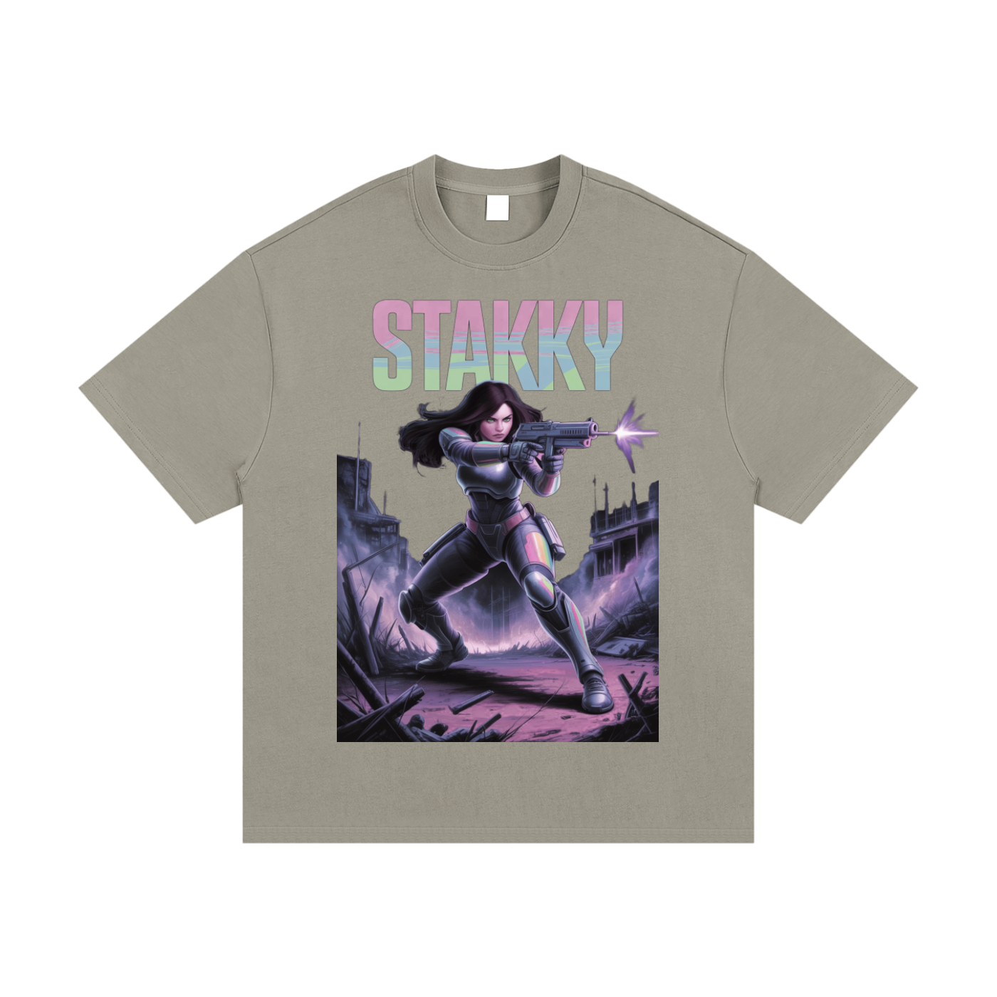 Stakky Season 2 Essential Heavyweight Cotton T-Shirt