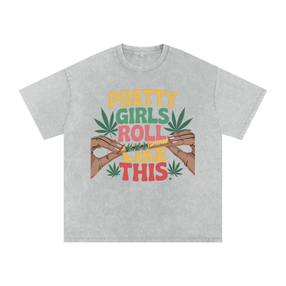 Aonaran 420 Acid Wash Oversize T-Shirt