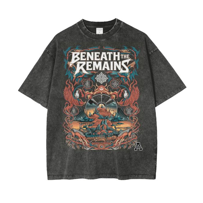 Aonaran Graphic Acid Wash Oversize T-Shirt