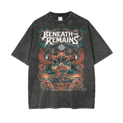 Aonaran Graphic Acid Wash Oversize T-Shirt