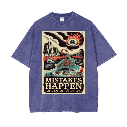 Aonaran Graphic Acid Wash Oversize T-Shirt