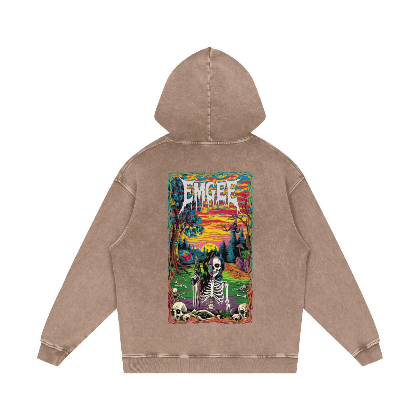 EMGEE Acid Wash Oversize Hoodie