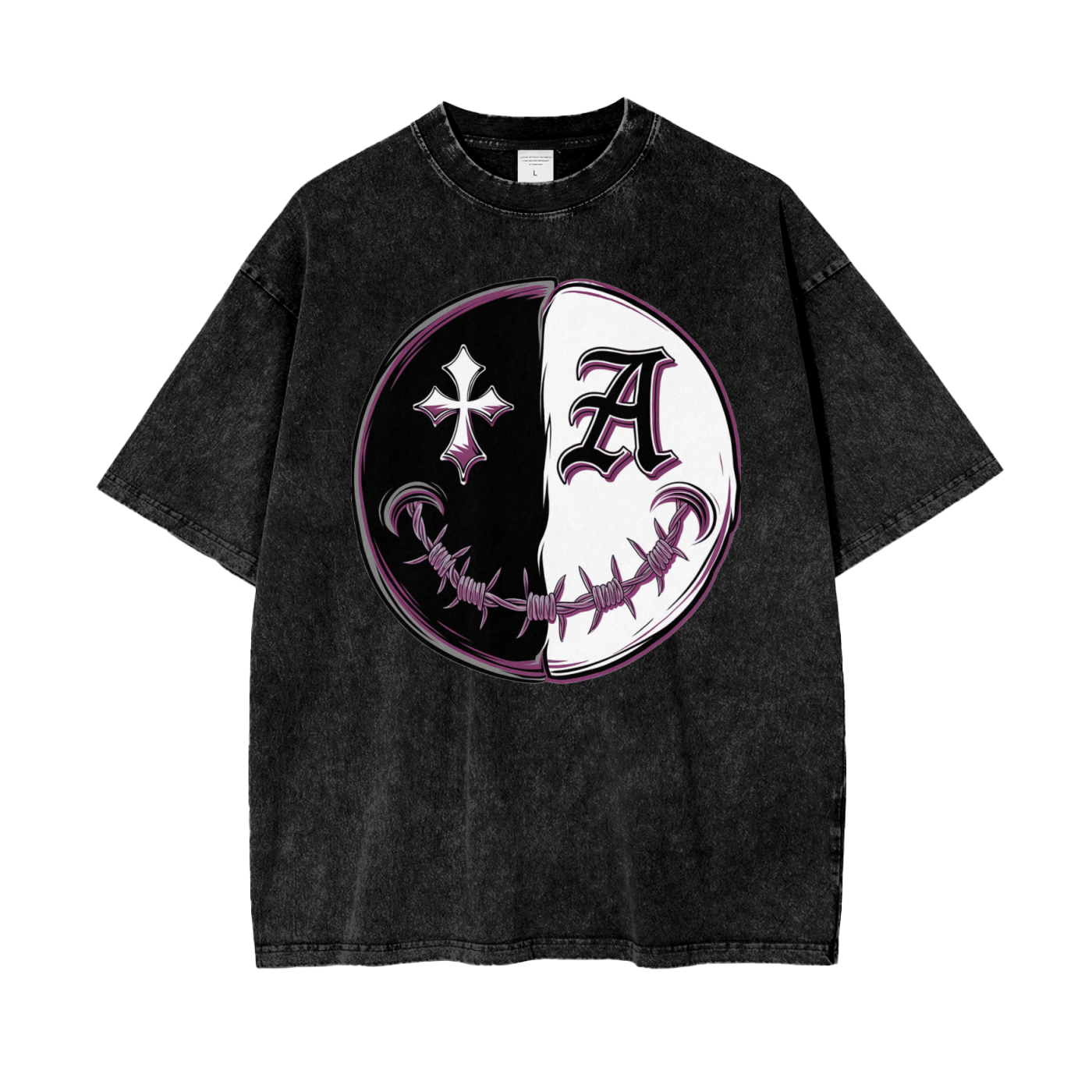 Aonaran Asylum Oversize Snow Washed T-Shirt