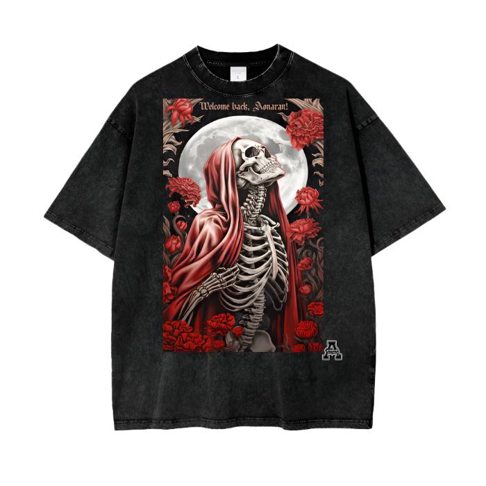 Aonaran Graphic Acid Wash Oversize T-Shirt