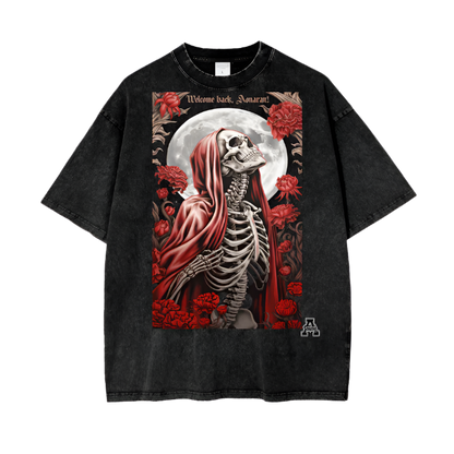 Aonaran Graphic Acid Wash Oversize T-Shirt