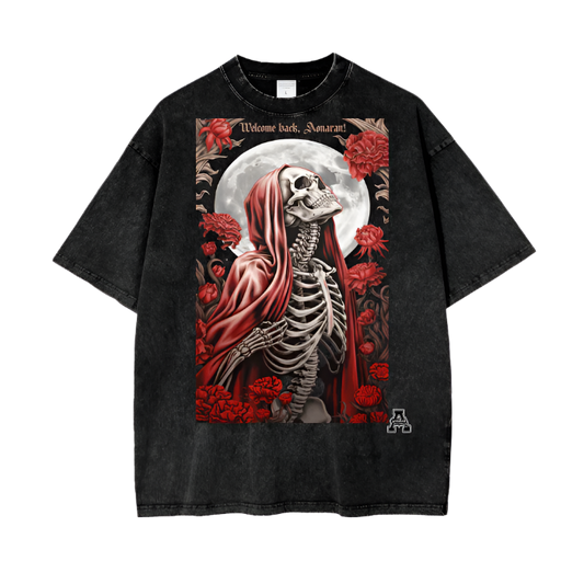 Aonaran Graphic Acid Wash Oversize T-Shirt