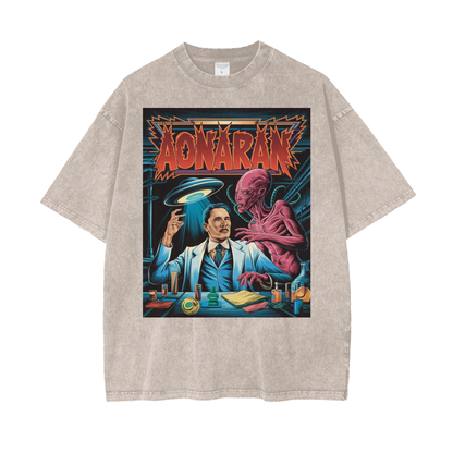 Aonaran Graphic Acid Wash Oversize T-Shirt