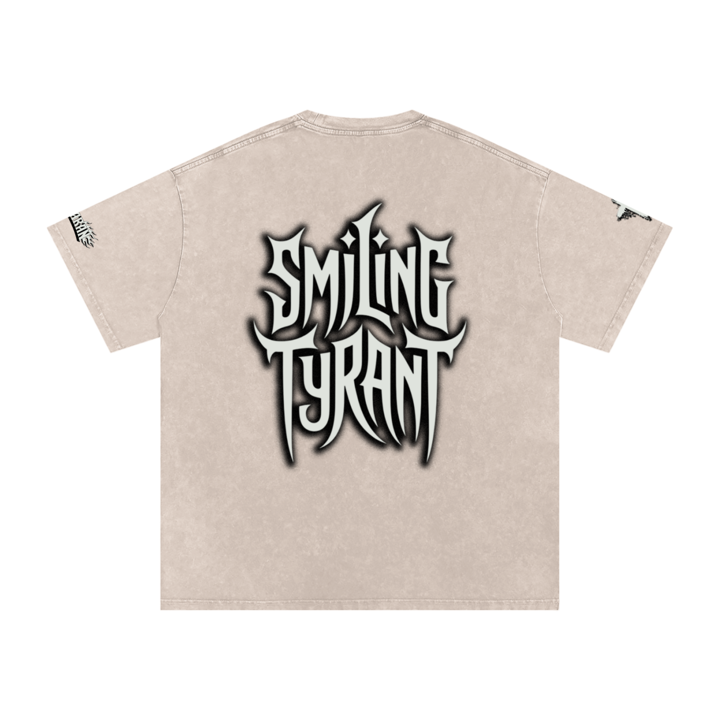 Smiling Tyrant Snow Washed Oversized Cotton T-Shirt