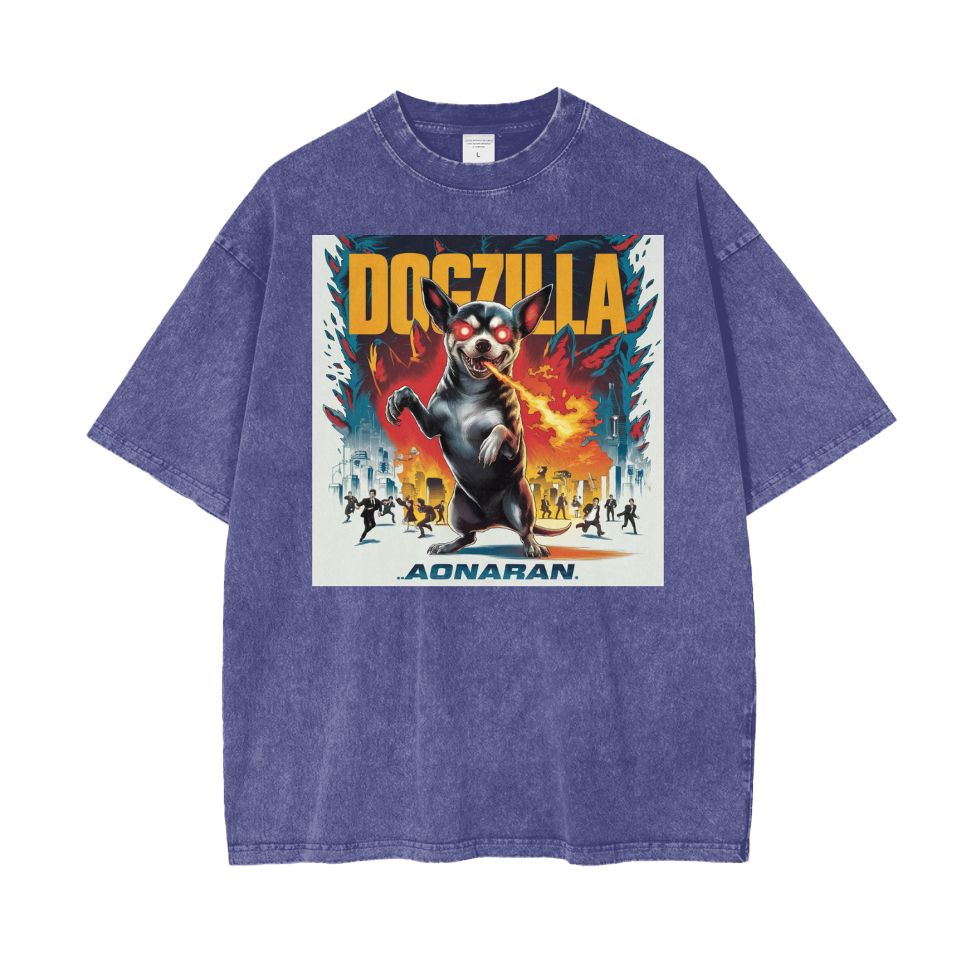 Aonaran Graphic Acid Wash Oversize T-Shirt