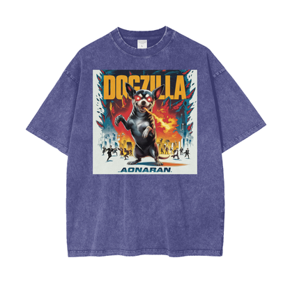 Aonaran Graphic Acid Wash Oversize T-Shirt