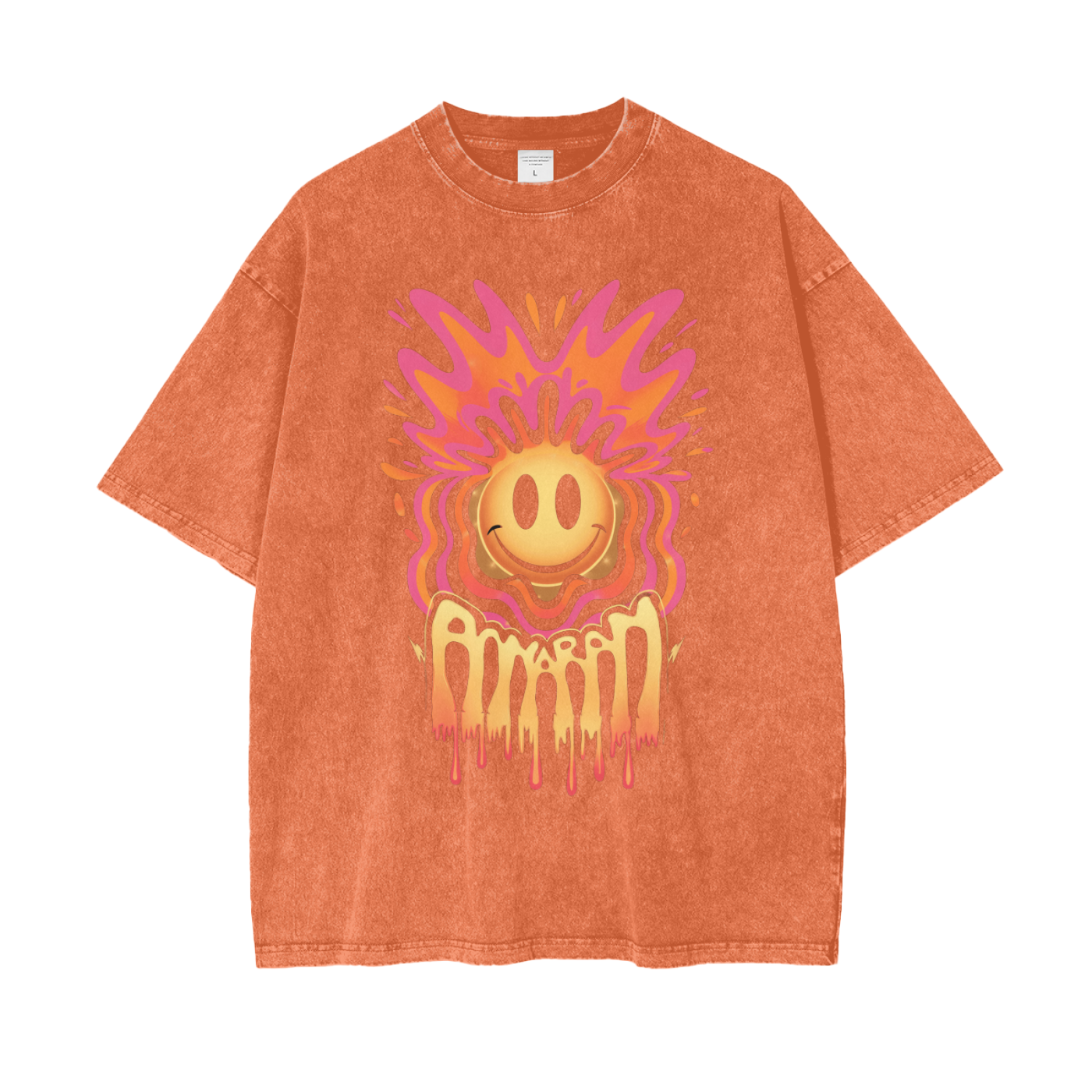 Aonaran Graphic Acid Wash Oversize T-Shirt