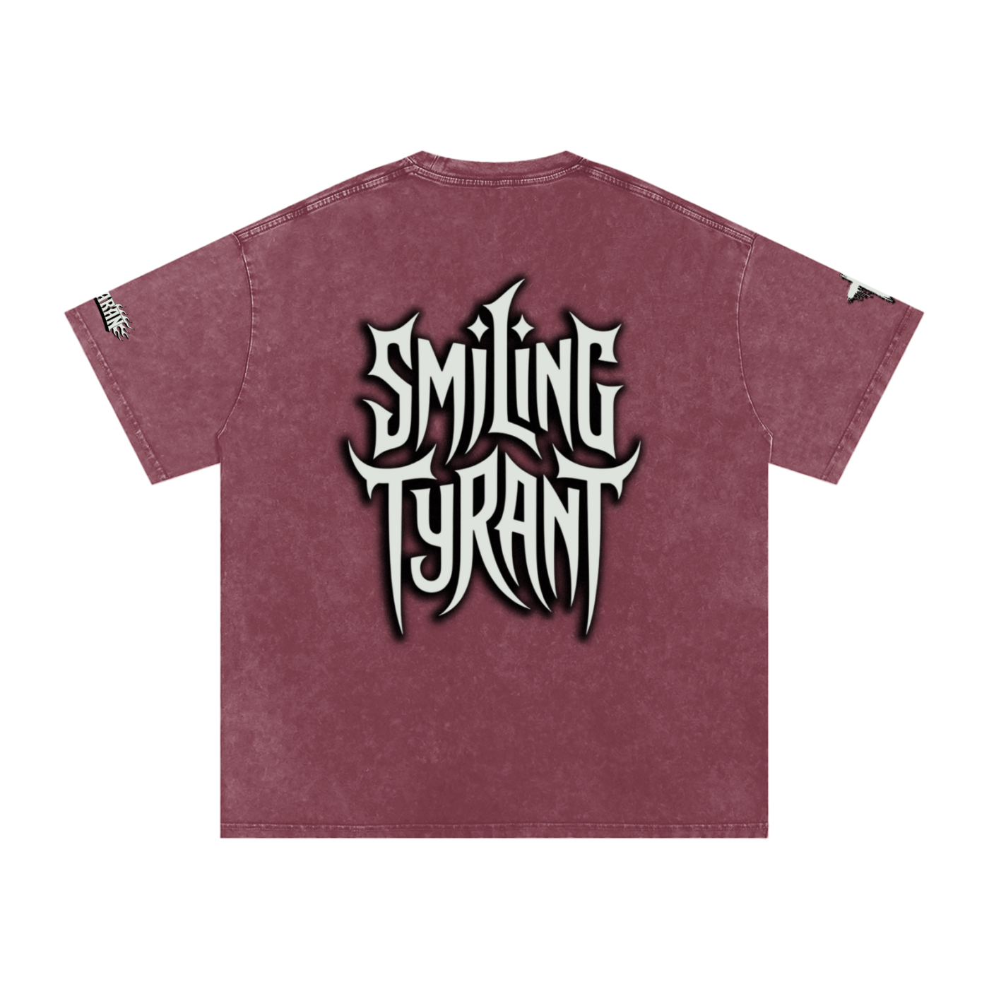 Smiling Tyrant Snow Washed Oversized Cotton T-Shirt