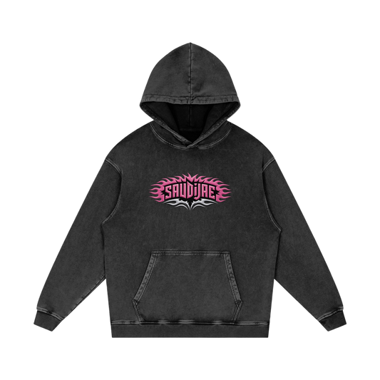 SaudiJae Acid Wash Oversize Hoodie