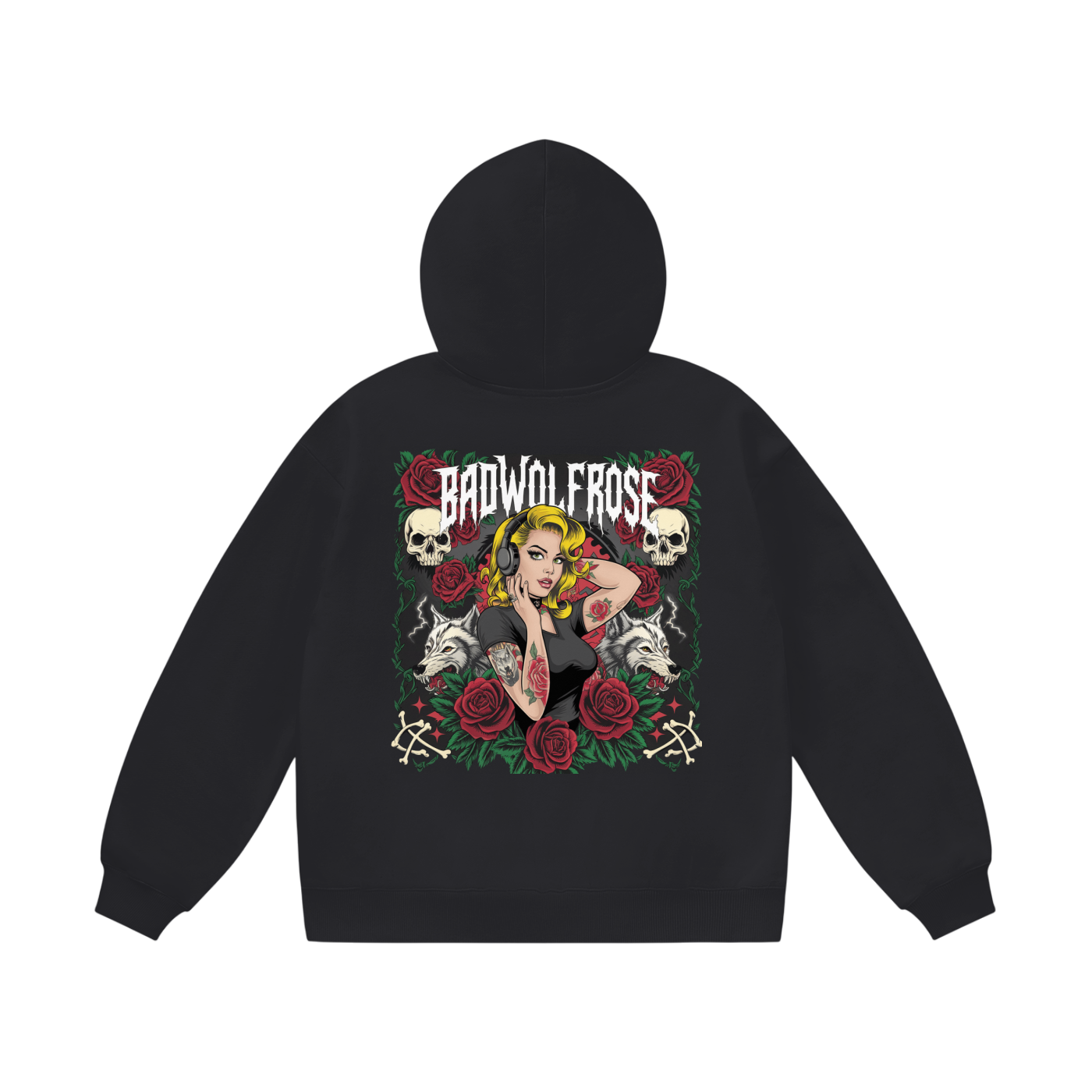 BadWolfRose Oversize Heavyweight Fleece Hoodie