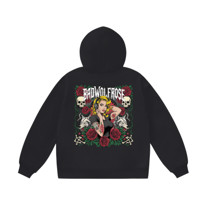 BadWolfRose Oversize Heavyweight Fleece Hoodie