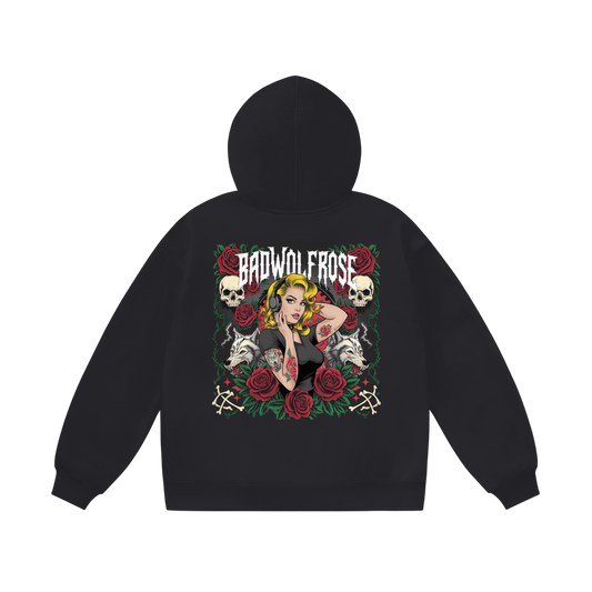 BadWolfRose Oversize Heavyweight Fleece Hoodie
