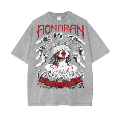 Aonaran Graphic Acid Wash Oversize T-Shirt