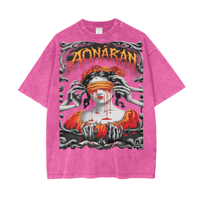 Aonaran Graphic Acid Wash Oversize T-Shirt