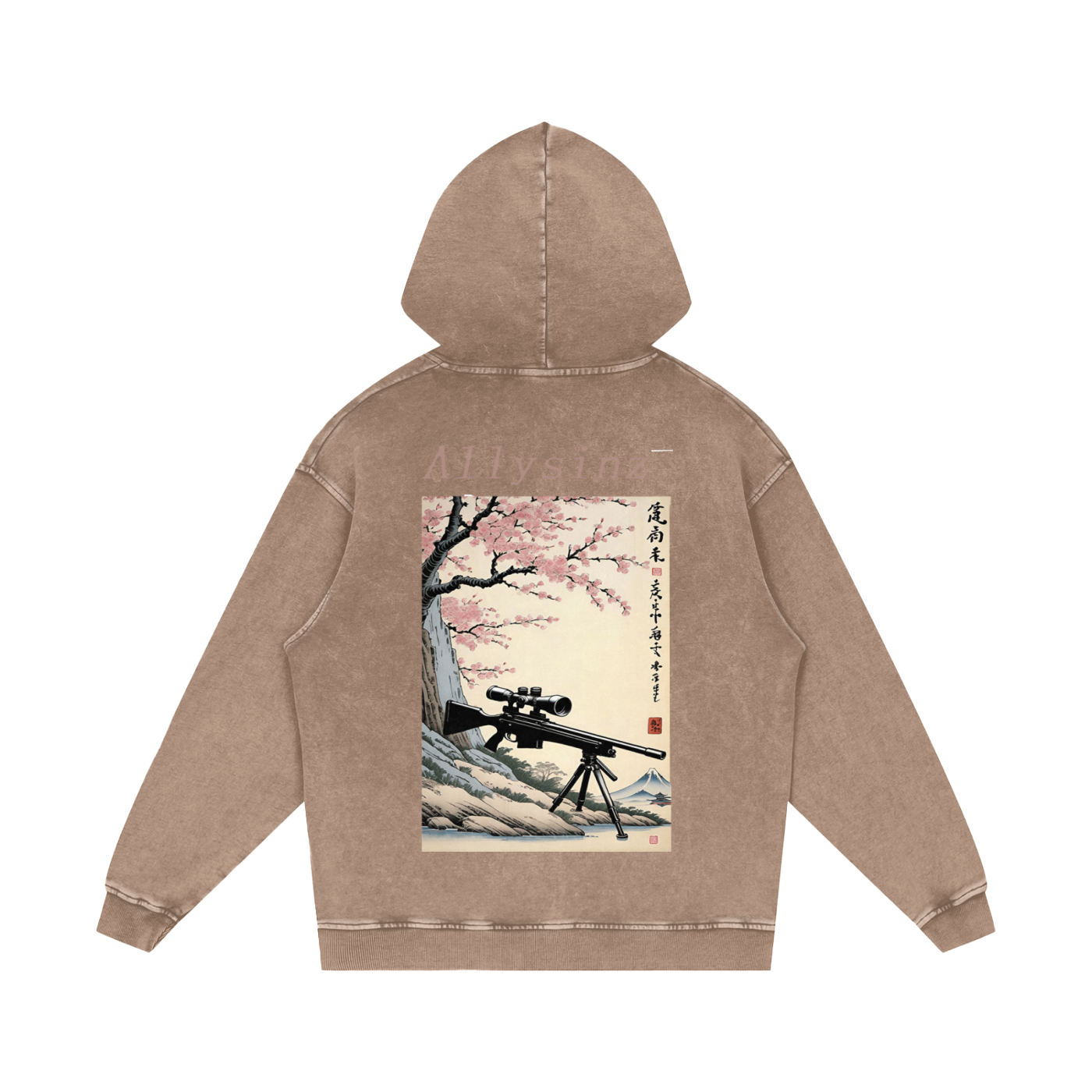 Allysinz Acid Wash Oversize Hoodie