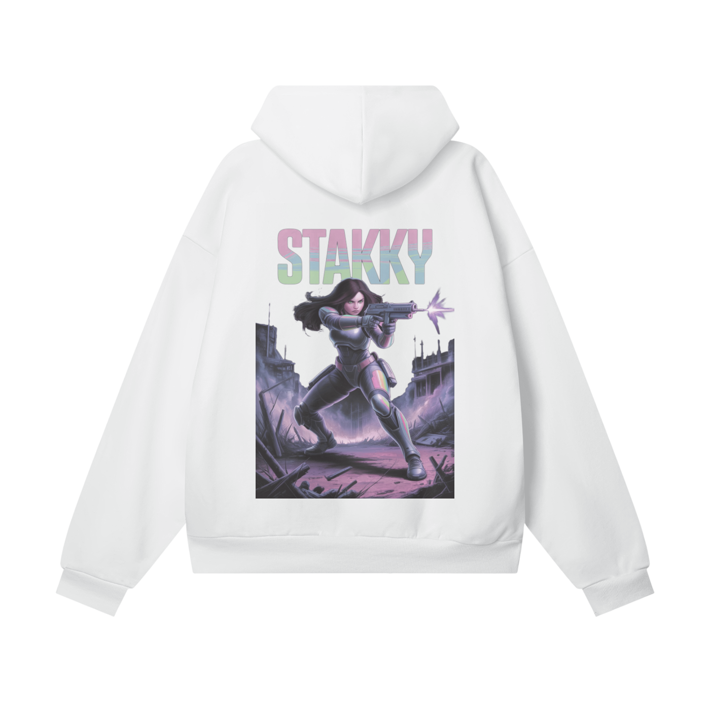 Stakky Season 2 Oversize Heavyweight Hidden Pocket Fleece Hoodie